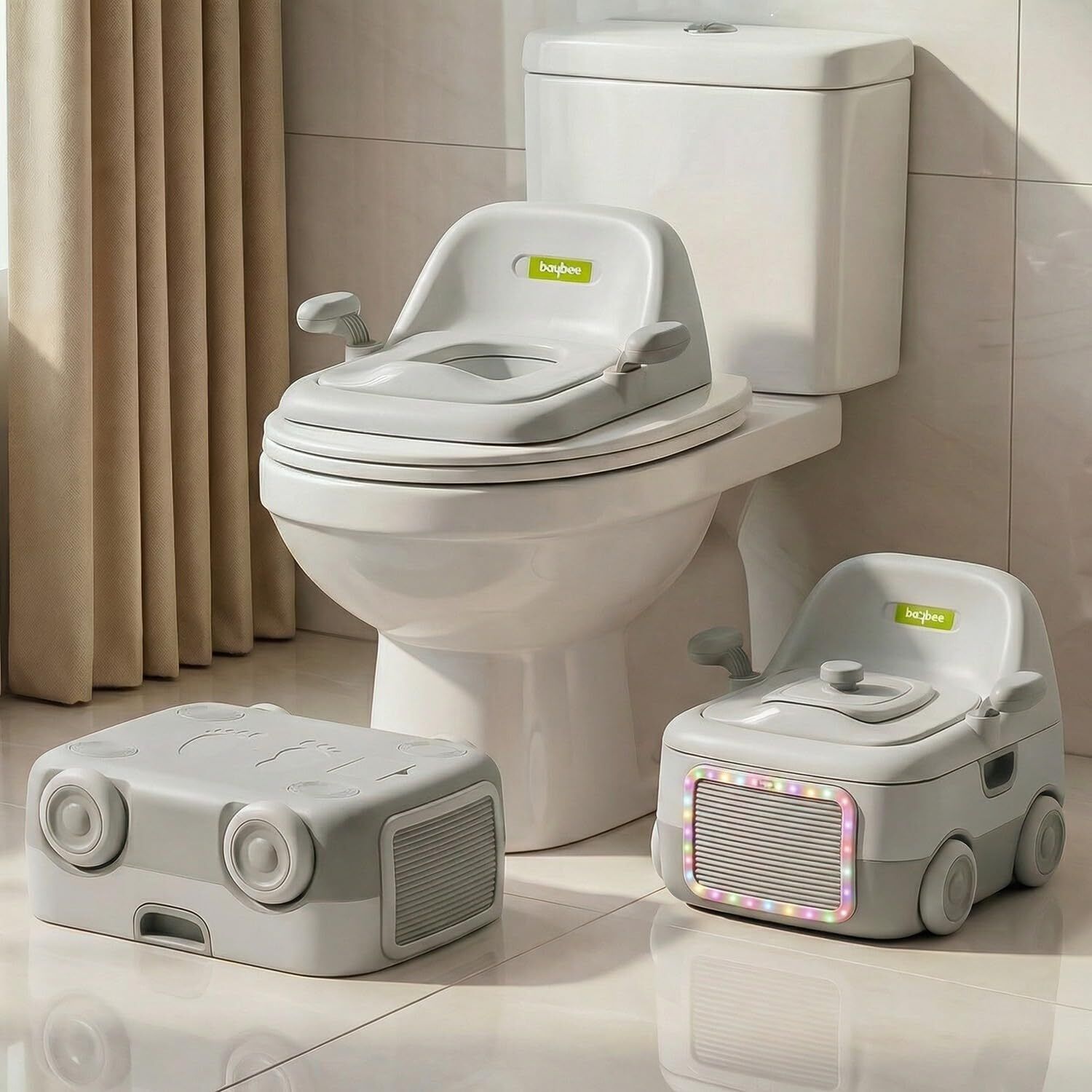 baybee Baby Potty Training Toilet Seat Anti-Slip Base & LED Lights Convertible Toddler Potty Seat-picture-20
