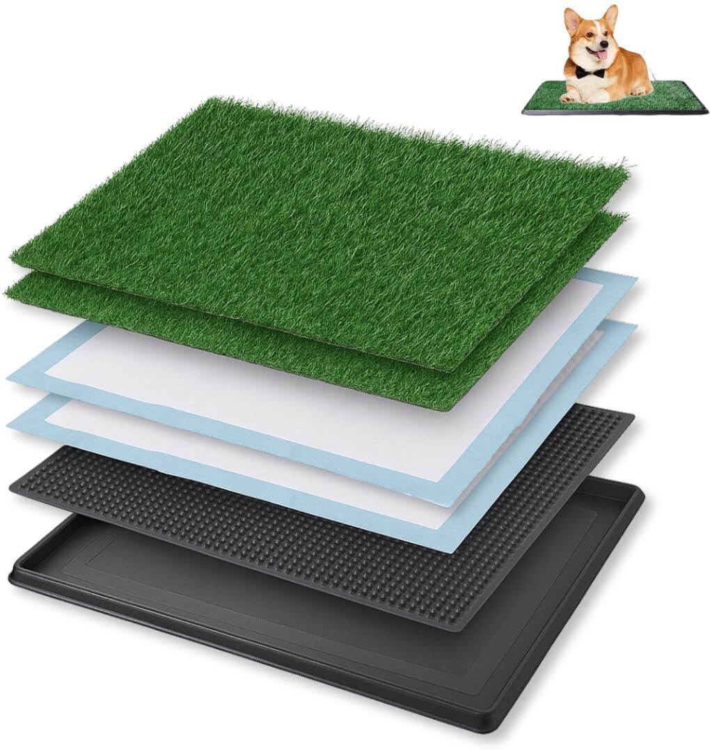 Indoor Dog Pee Pad with Pellet Drain Tray & Bottom Base Potty Seat-image-31