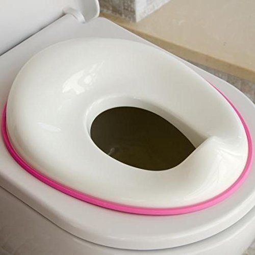 Kids Potty Training Seat with Secure Fit,Splash Guard and Easy Clean Design Pink Potty Seat-image-4