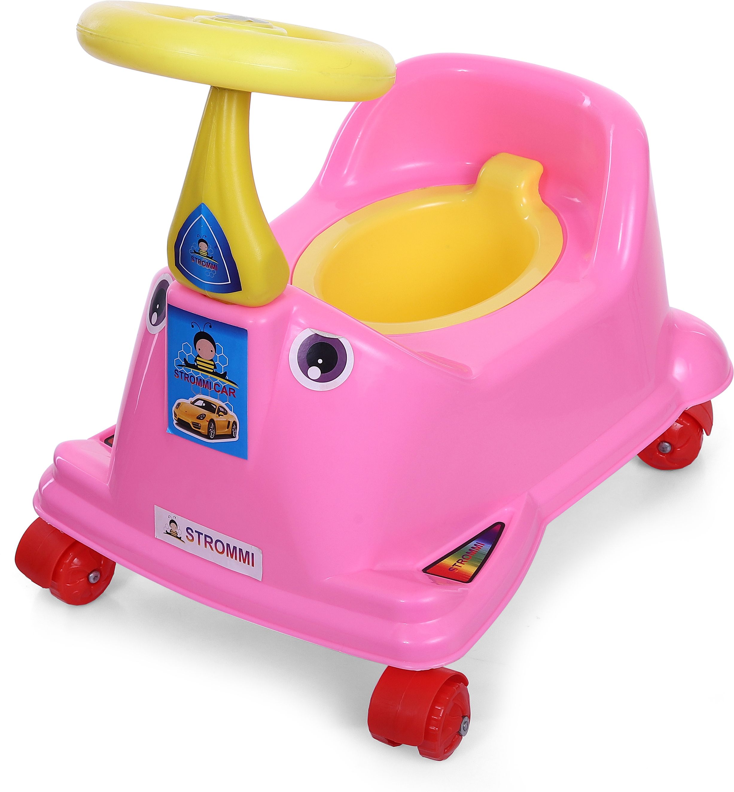 Premium Car Style Potty Seat for Toddler Boys and Girls - Featuring Wheels Potty Seat