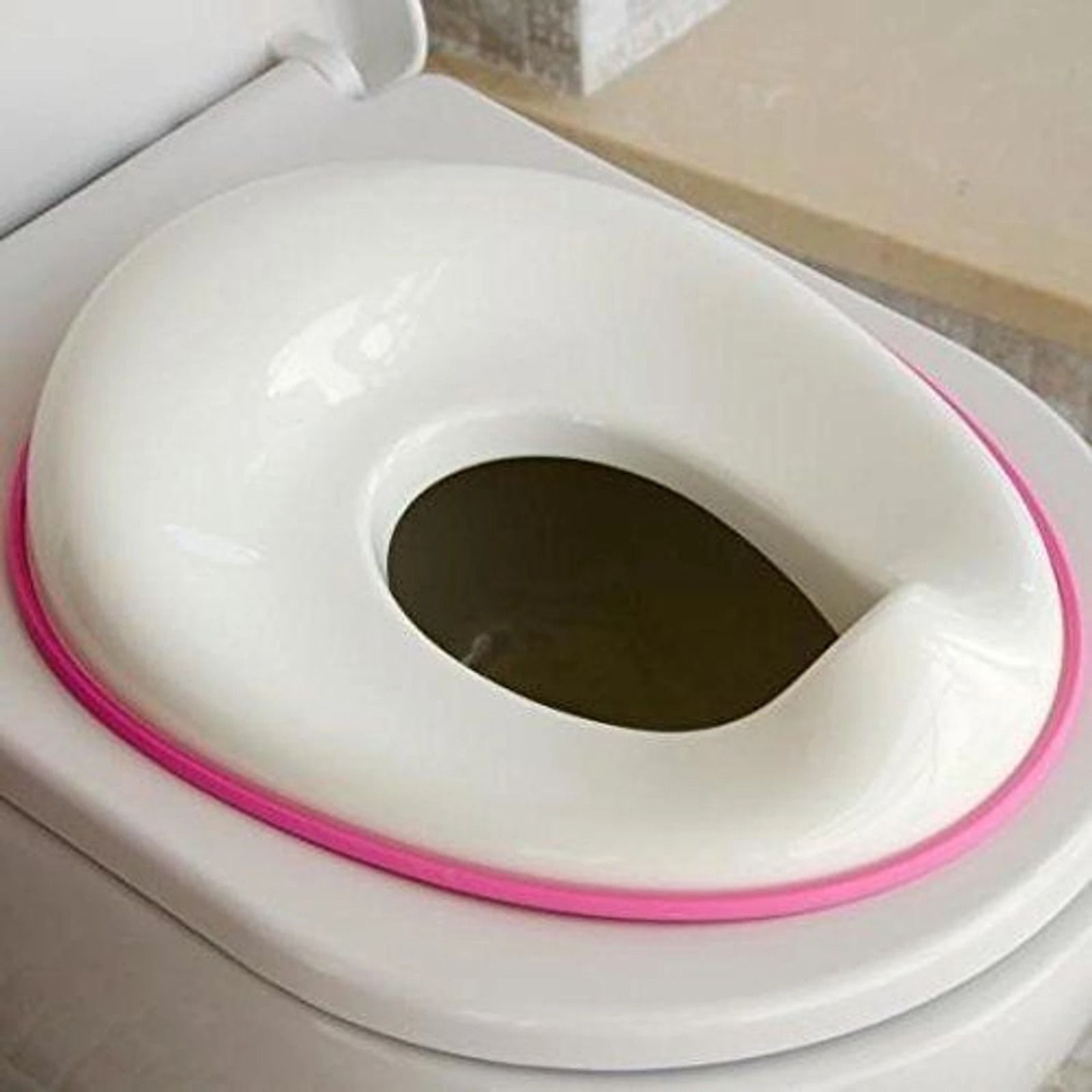 Easy to clean pink accent soft potty seat adapter ring for child washroom Potty Seat-image-49