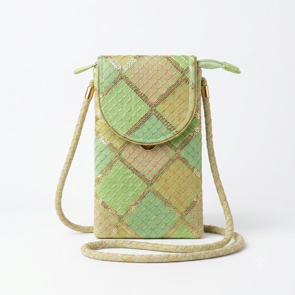 Women Green Mobile Pouch-image-29
