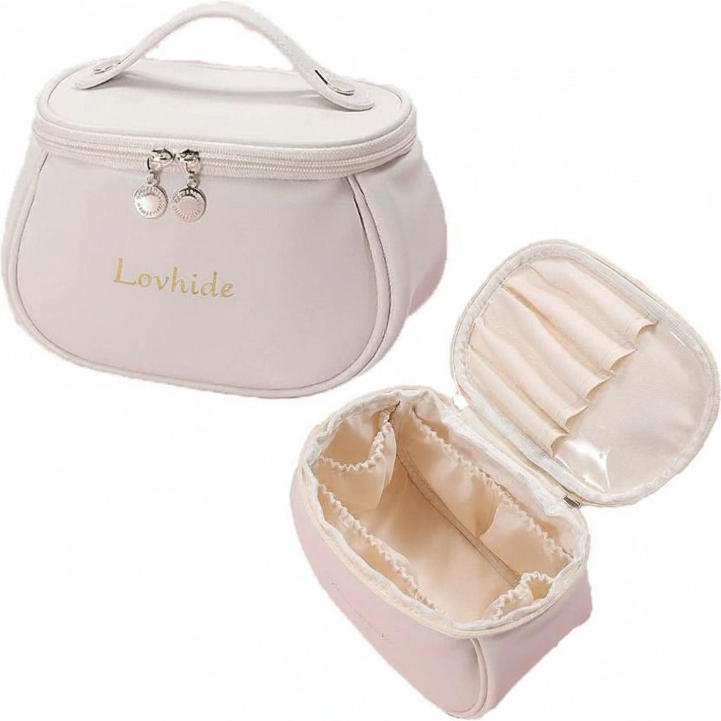 Women White Cosmetic Bag-image-36