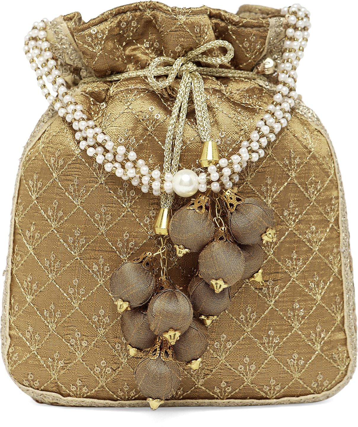 peora Women Brown Potli-picture-27