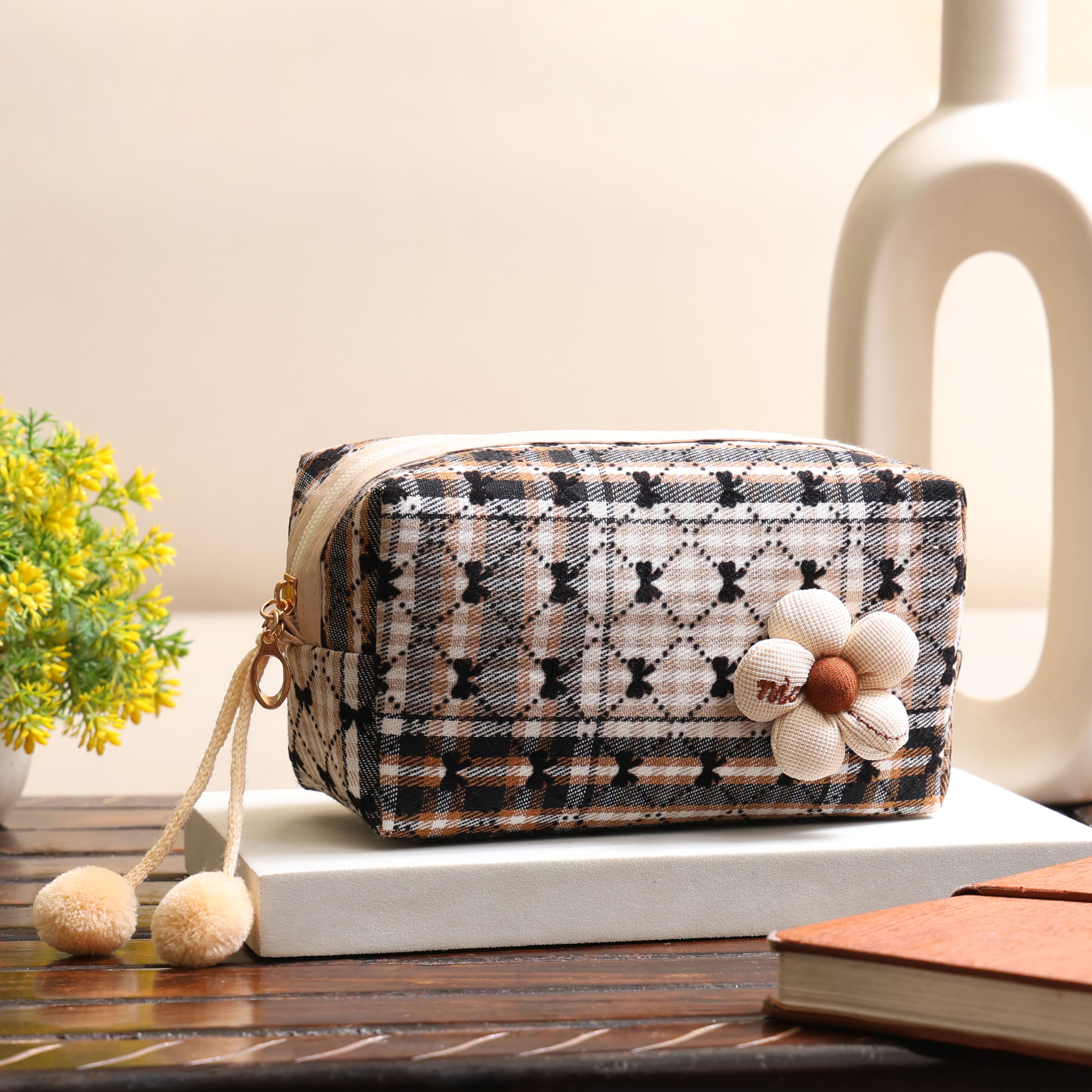 abbana Women Black, Brown Cosmetic Bag-picture-12
