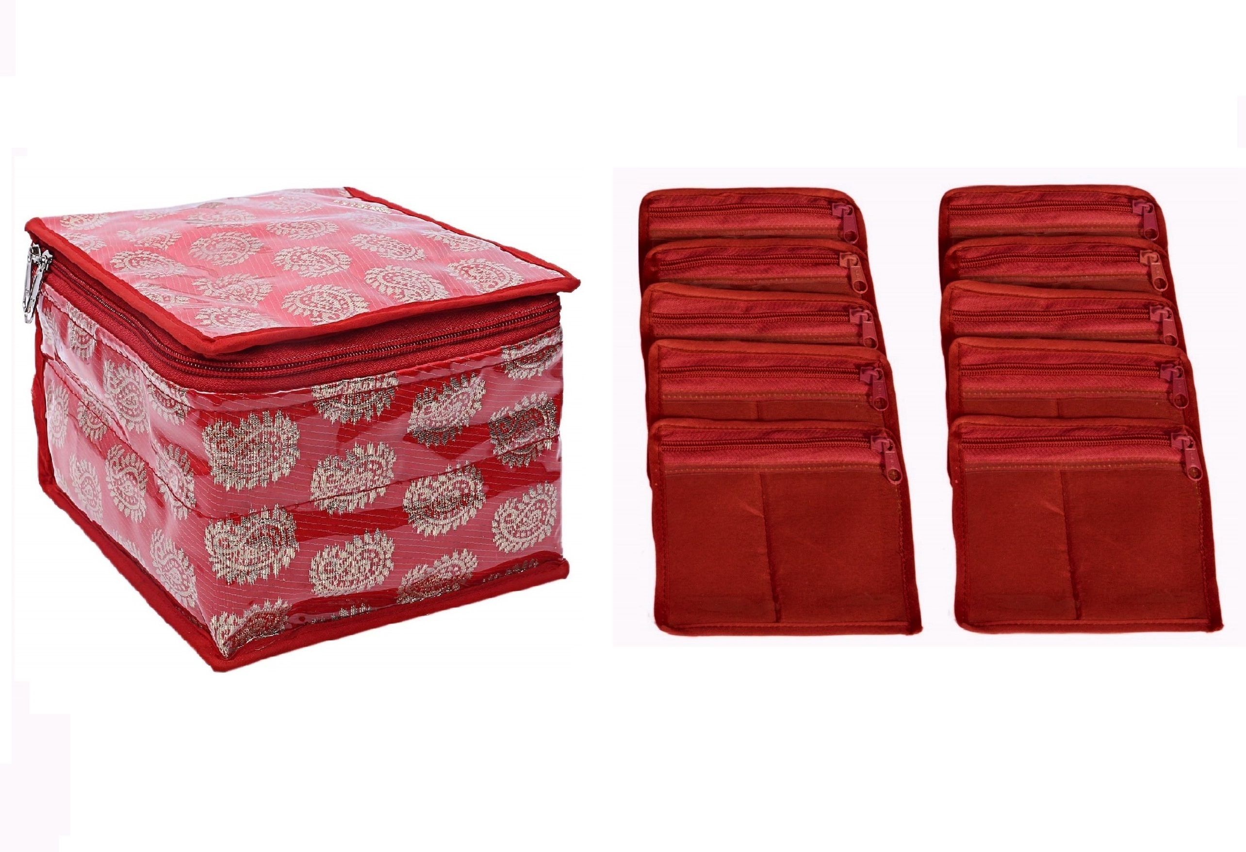 vyora Women Red Cosmetic Bag-picture-18