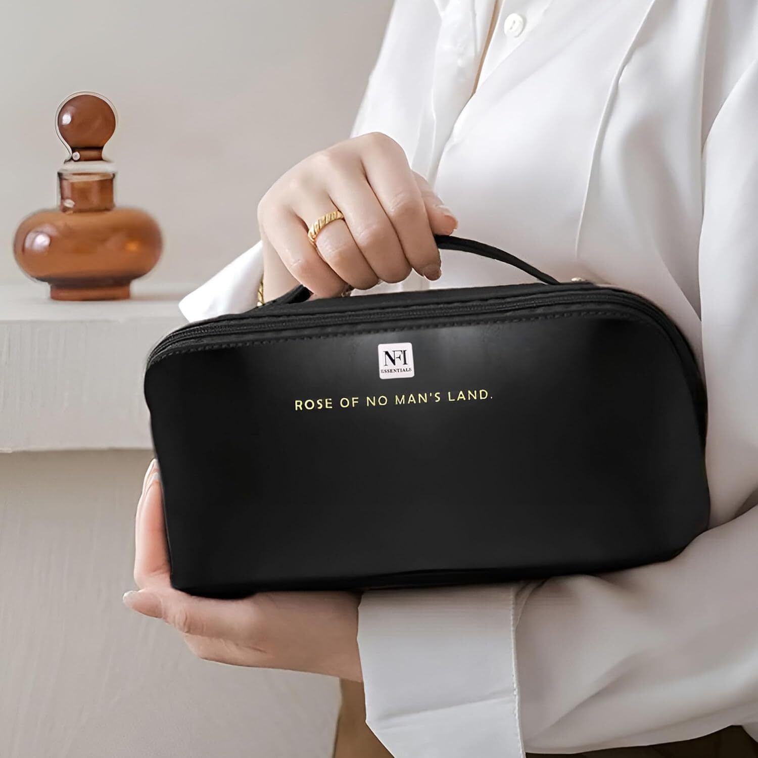 Women Black Cosmetic Bag