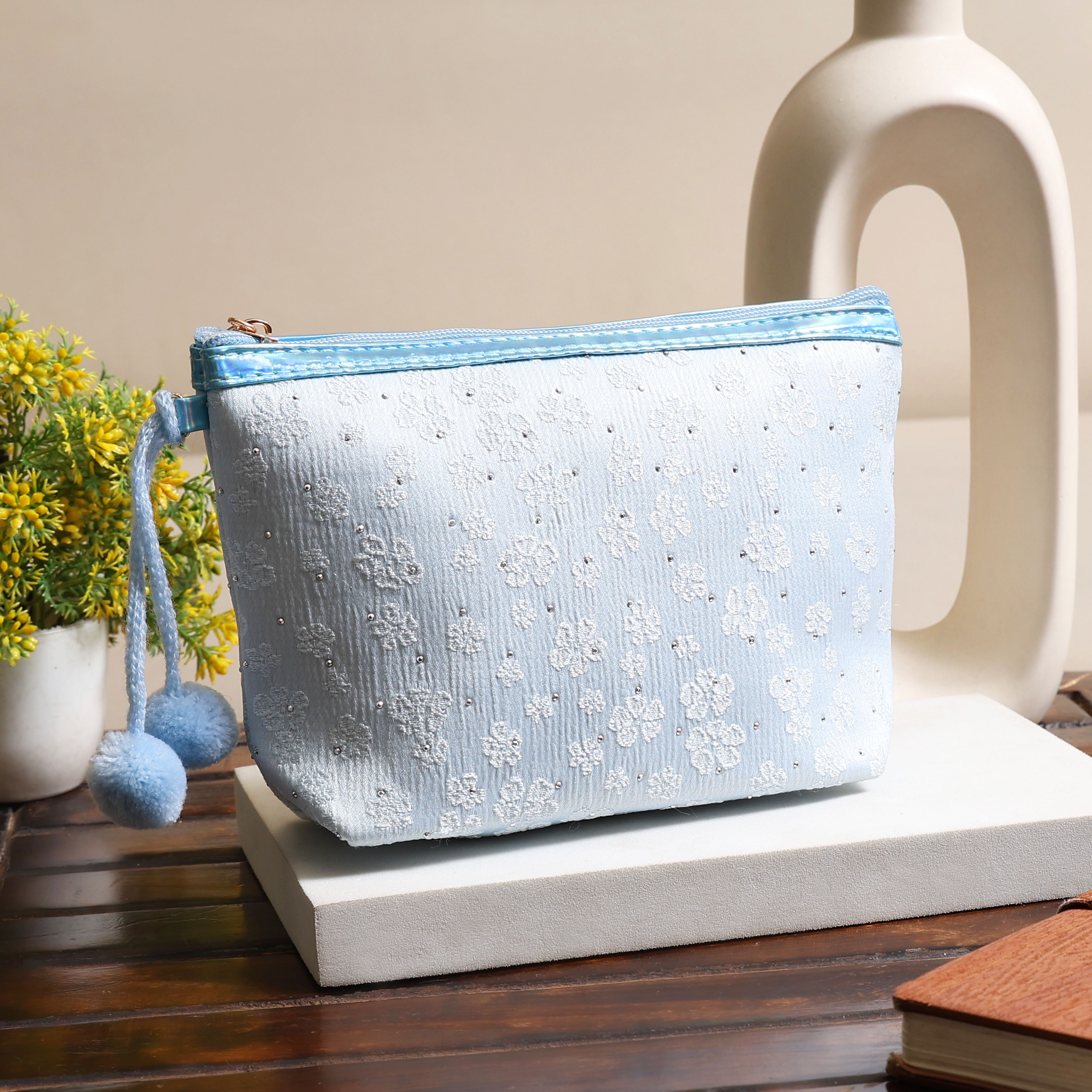 Women Blue Cosmetic Bag