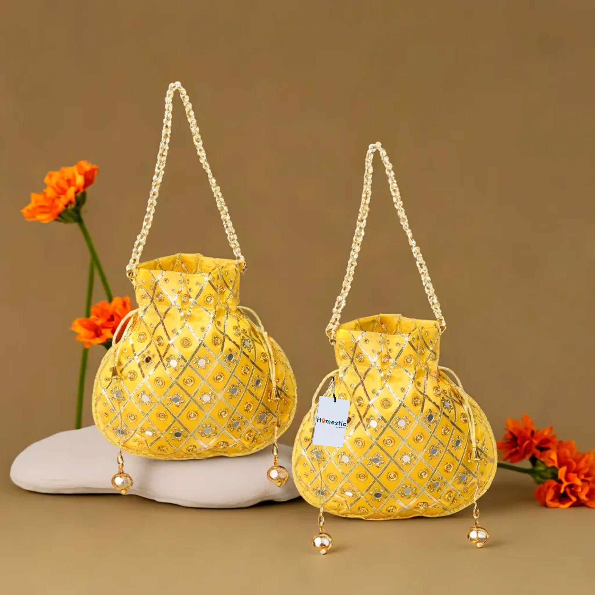 By Kuber Industries Women Yellow Potli-image-49