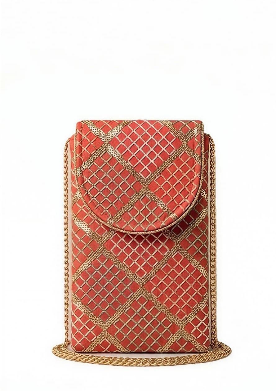 Women Red Mobile Pouch-image-0