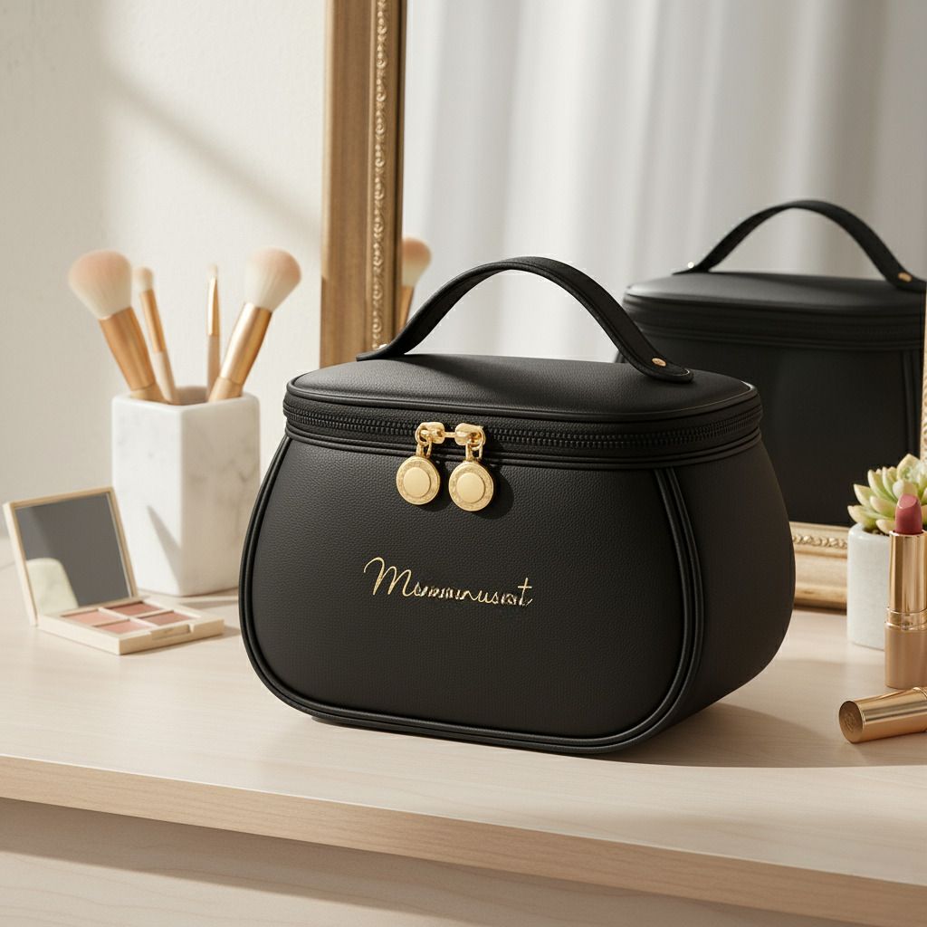Women Black Cosmetic Bag