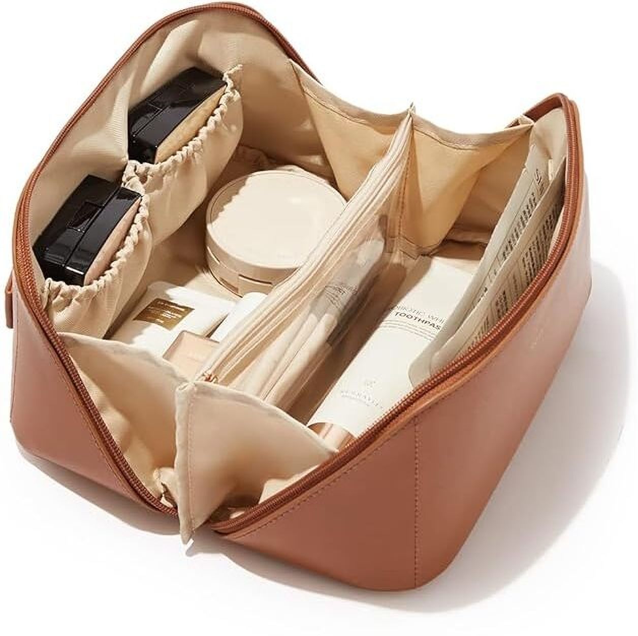 Large Capacity 12 Cms Cosmetic Bag, Women's Makeup Travel Bag Messenger Bag-image-9