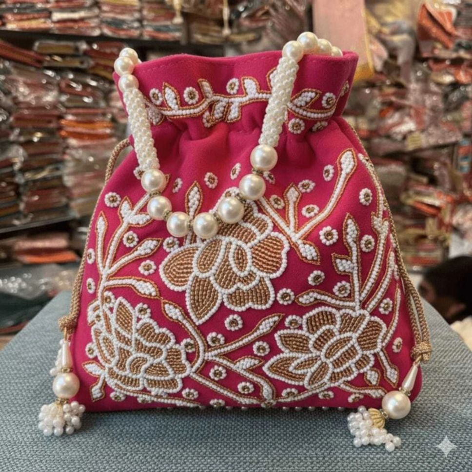Women Pink Potli-image-24