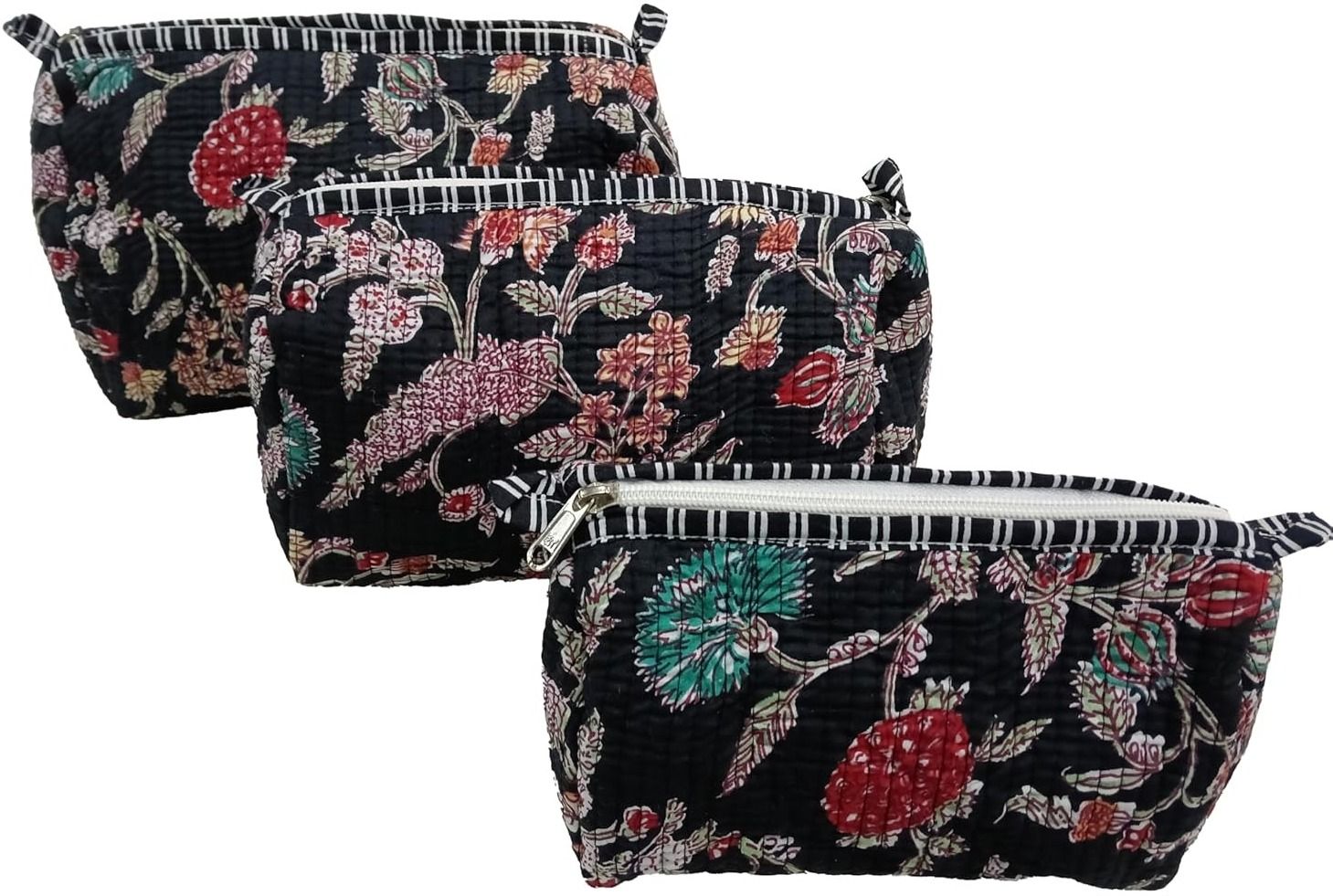 raj hanicrafts Women Black Cosmetic Bag-picture-40