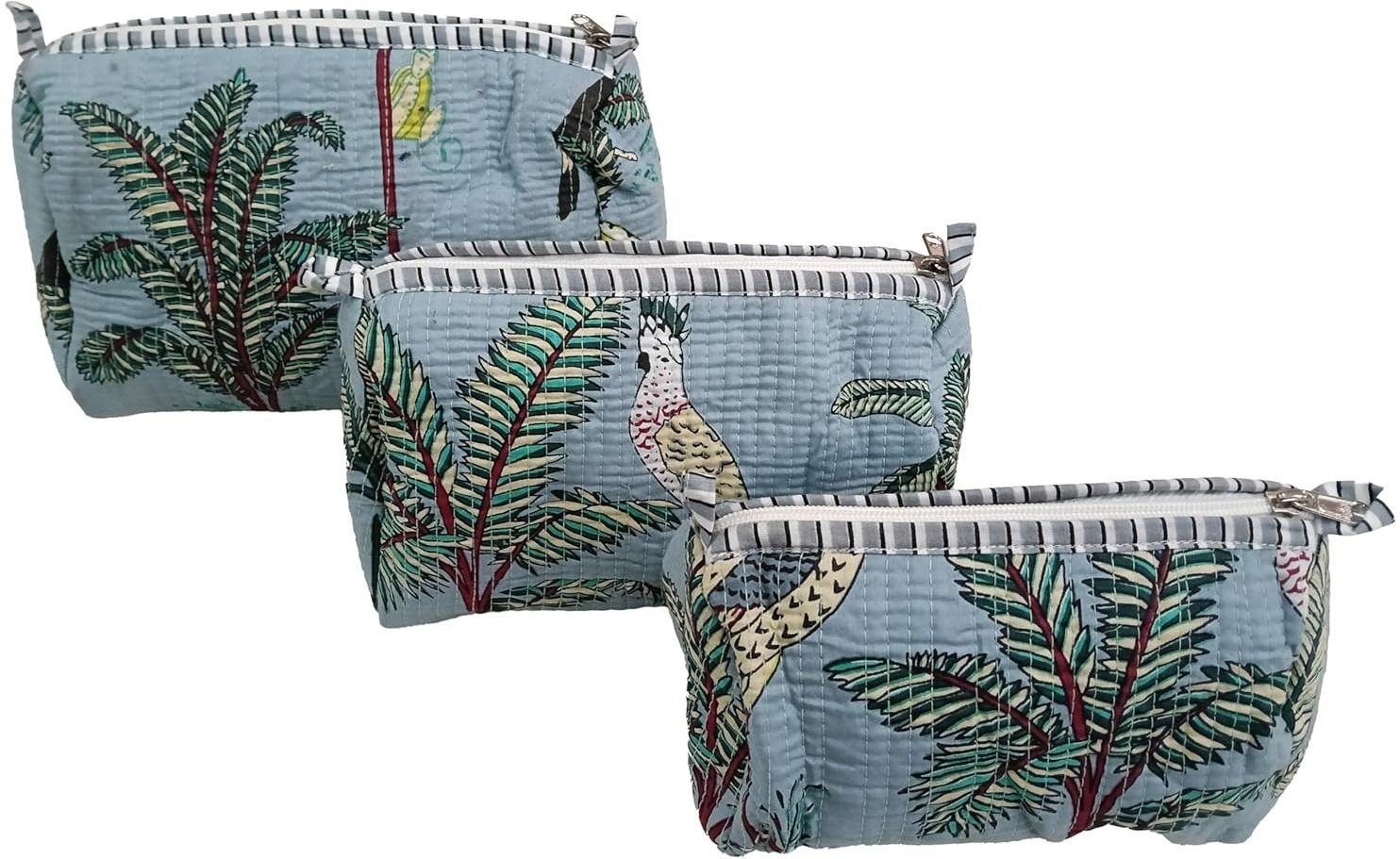 raj hanicrafts Women Grey Cosmetic Bag-picture-41