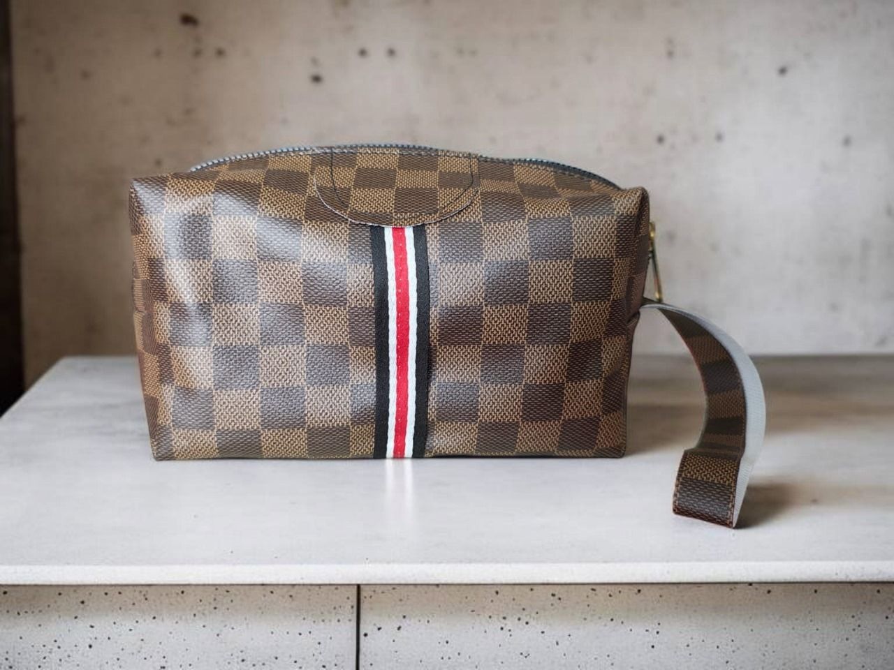 Women Brown, Black Cosmetic Bag