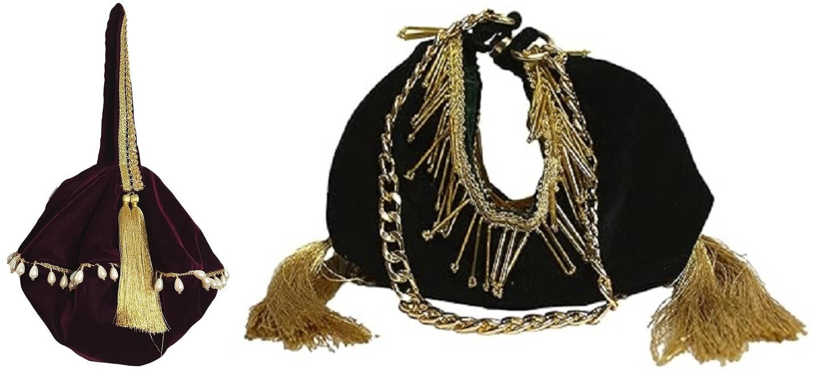 athizay Women Red, Gold, Green, Gold Potli-picture-33