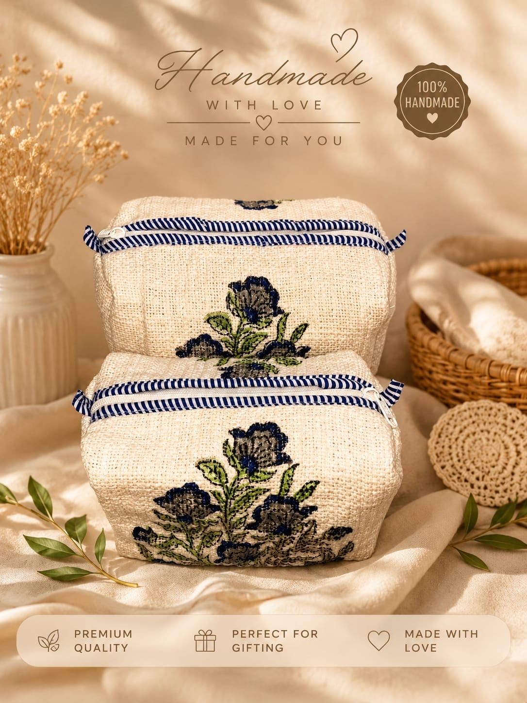 Women White Cosmetic Bag-image-18