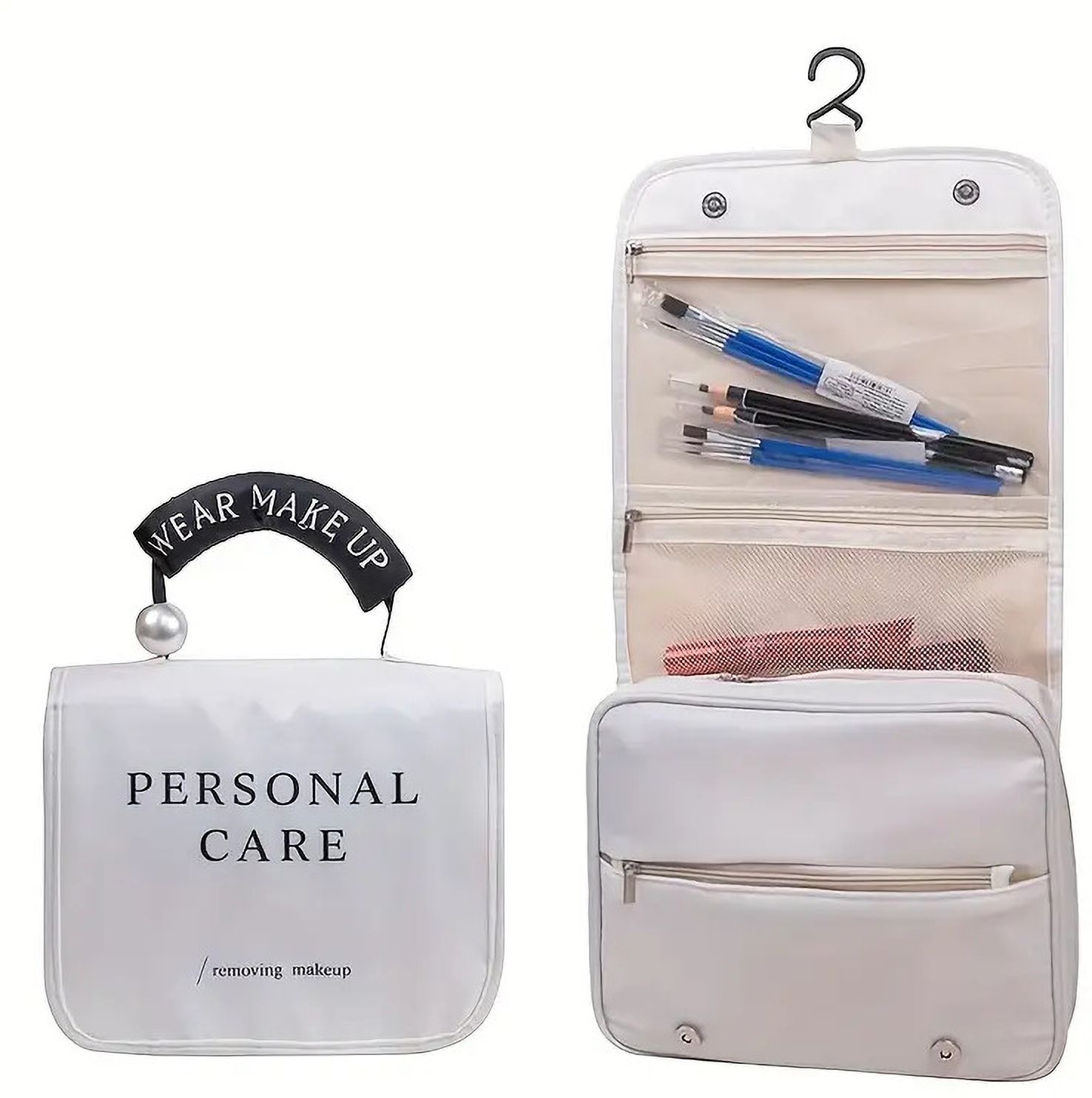 Women White Cosmetic Bag-image-39