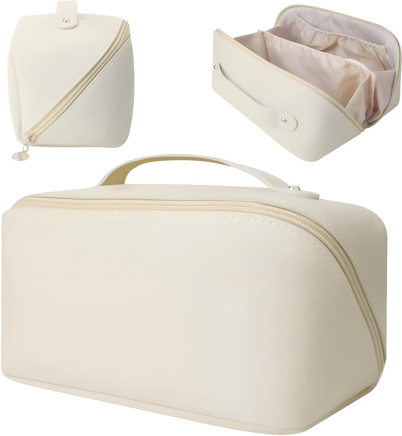 Women White Cosmetic Bag-image-28
