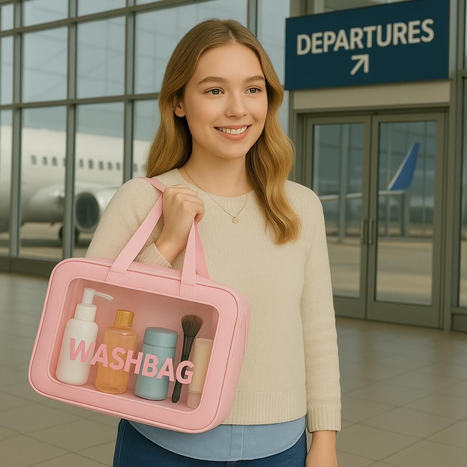 Women Pink Cosmetic Bag