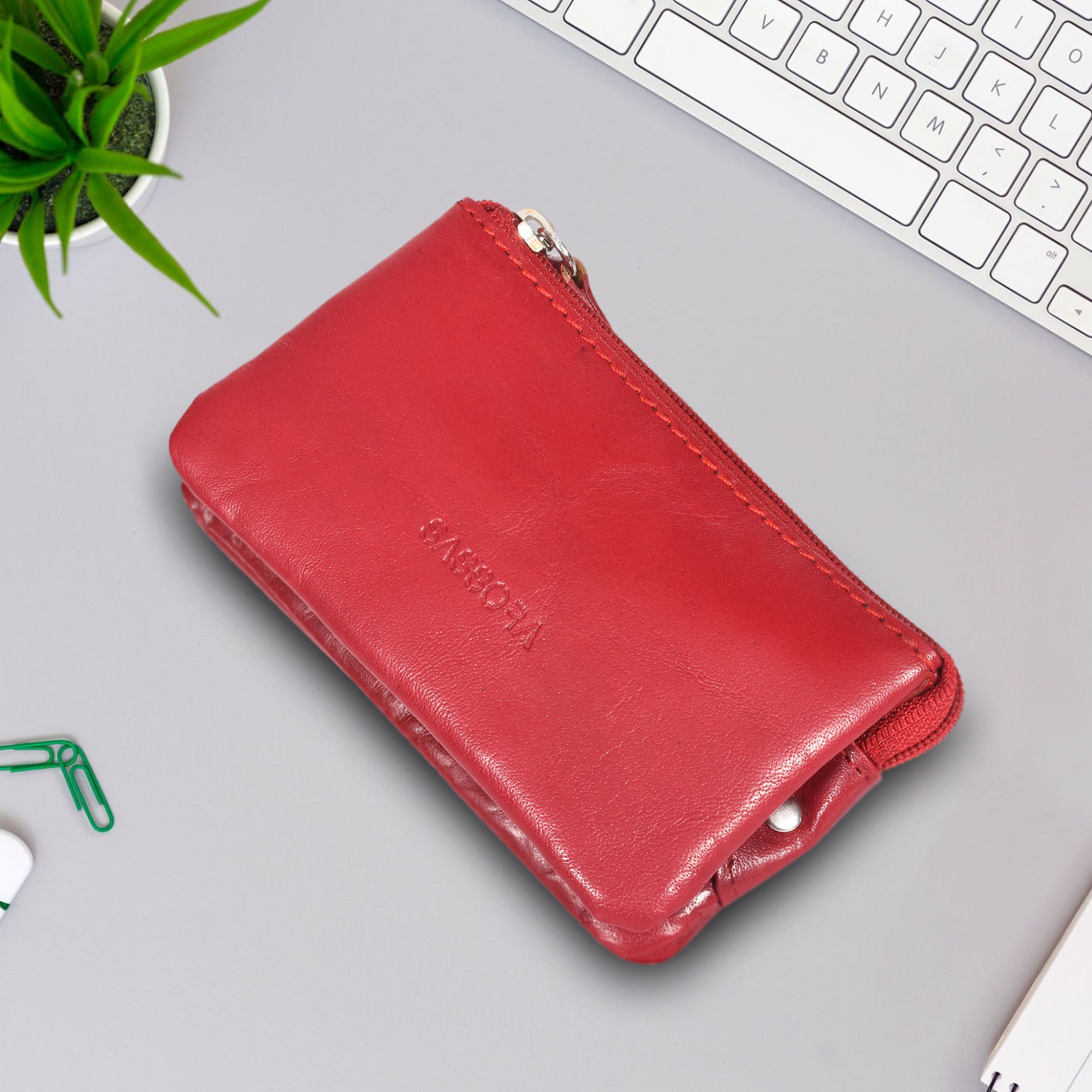 sassora Women Red Coin Purse-picture-2