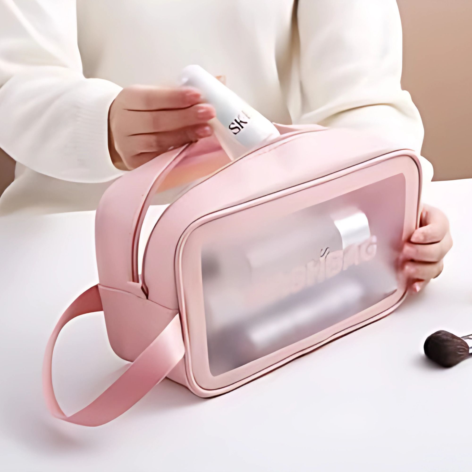 Women Pink Cosmetic Bag