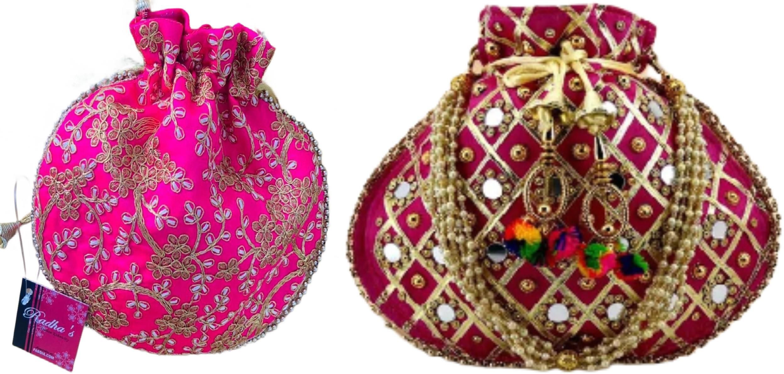 women pink, pink potli