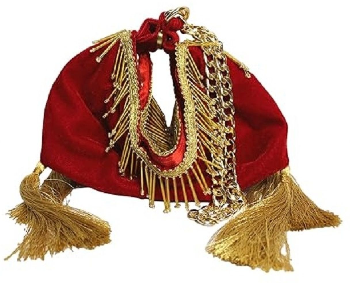 Women Red, Gold Wristlet