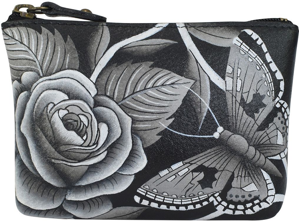 anna by anuschka Women Black, White Coin Purse-picture-32