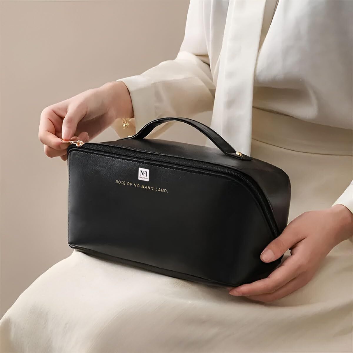 Women Black Cosmetic Bag