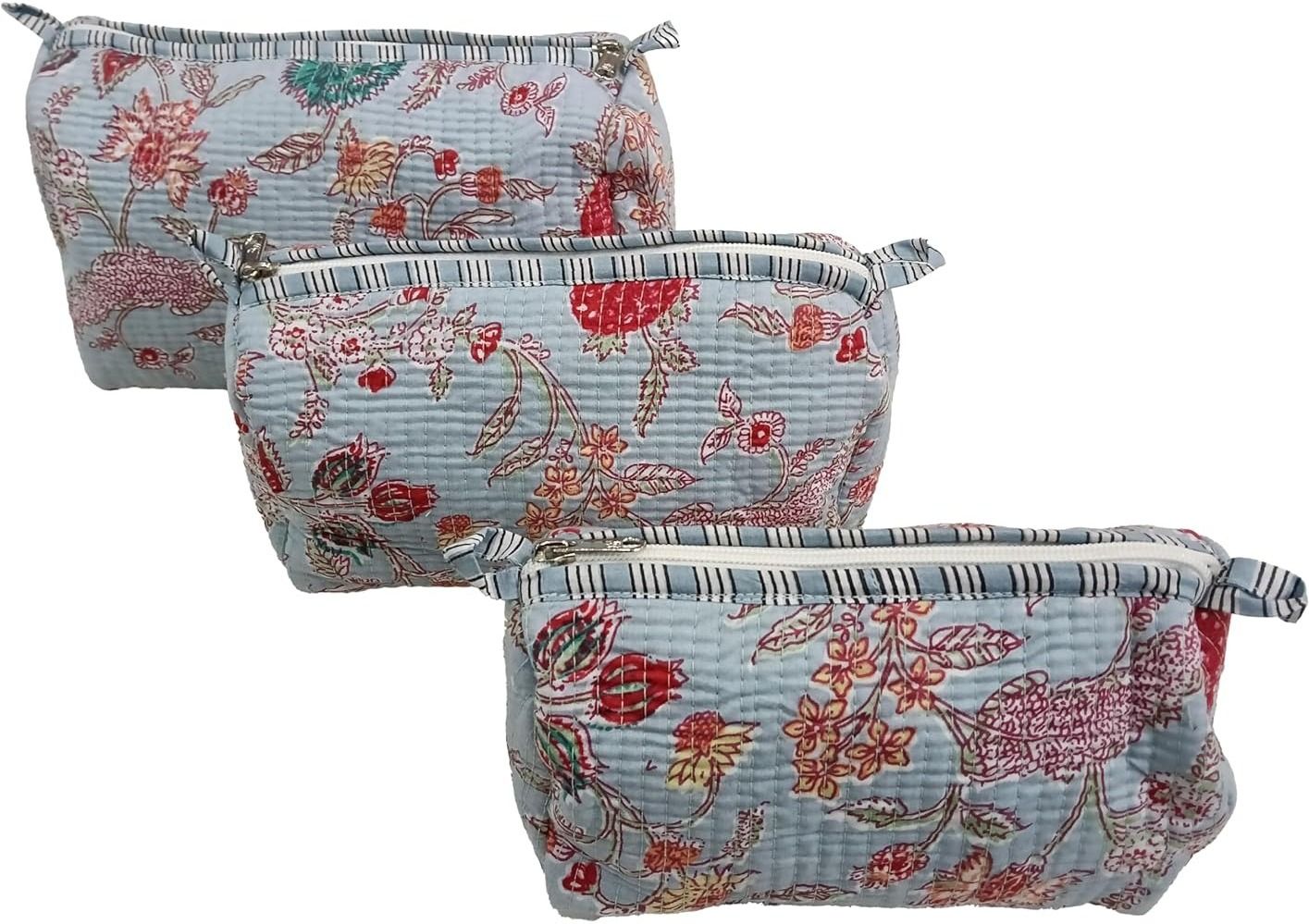 raj hanicrafts Women Grey Cosmetic Bag-picture-37