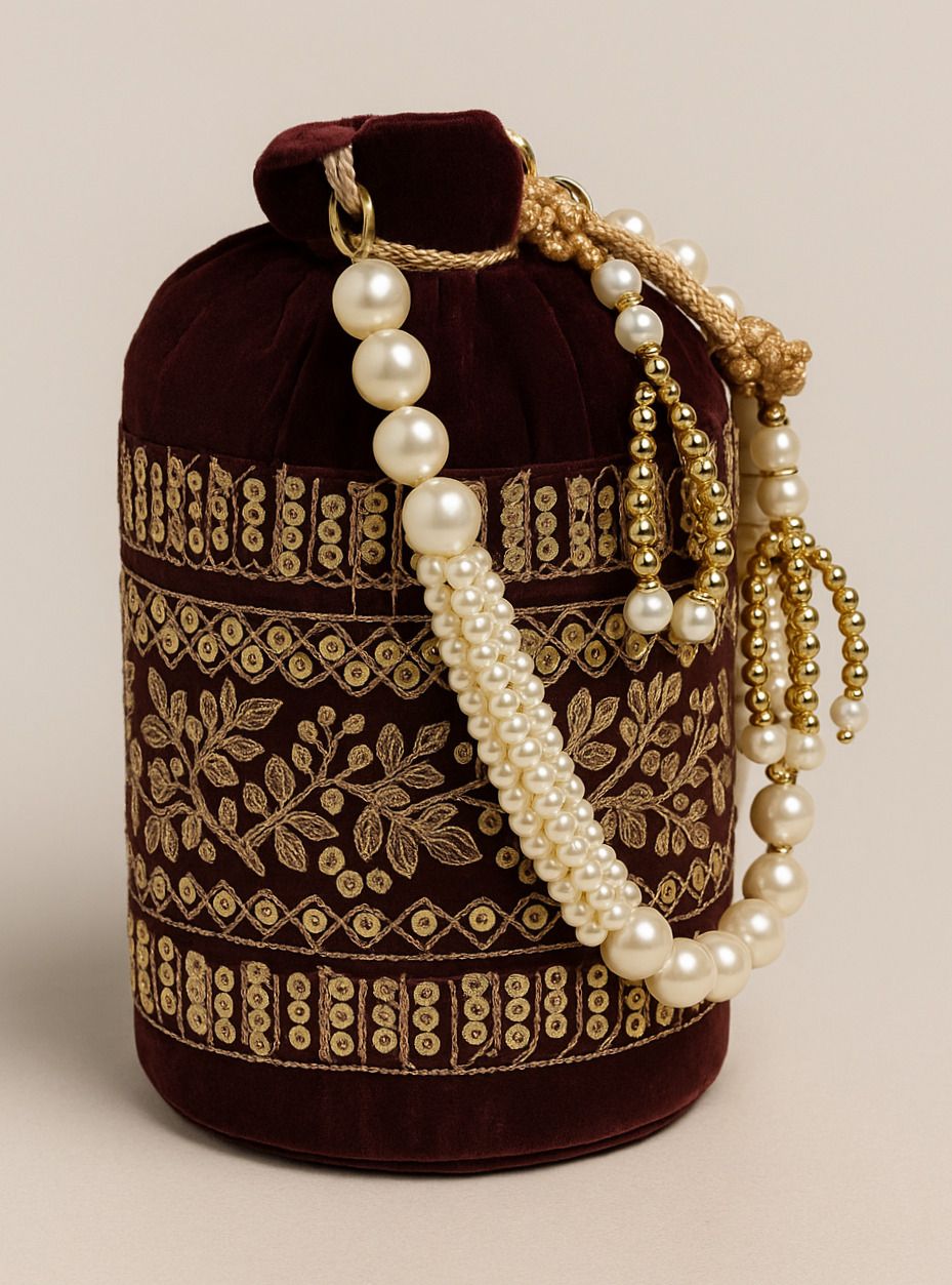 25degree n Women Maroon Potli-picture-12