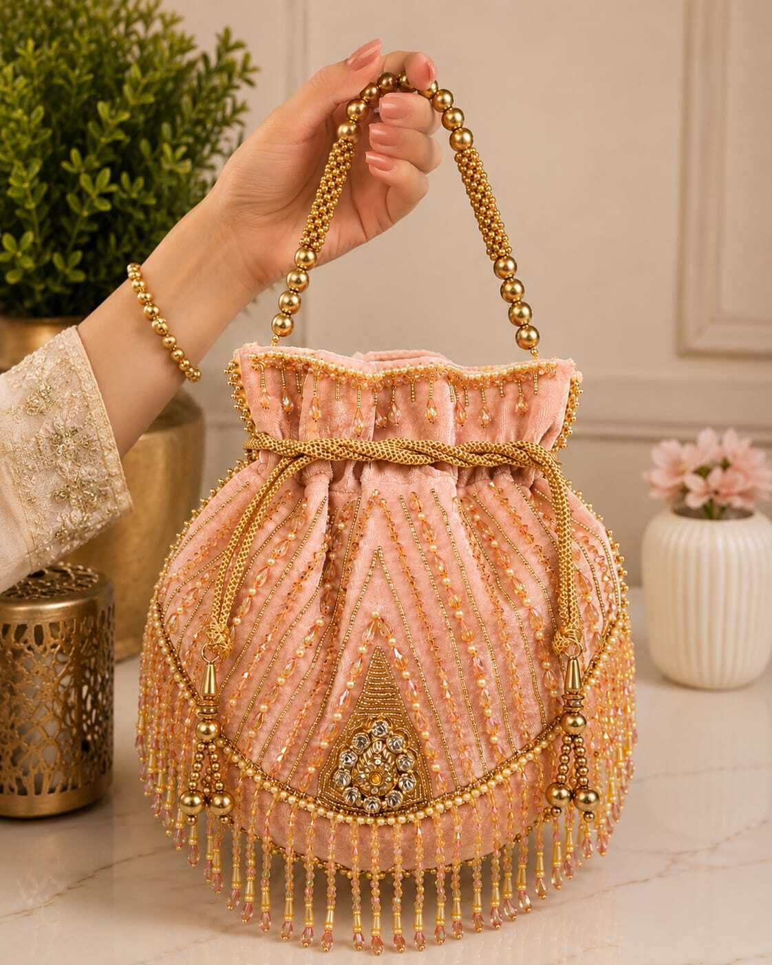 Women Beige Potli-image-19