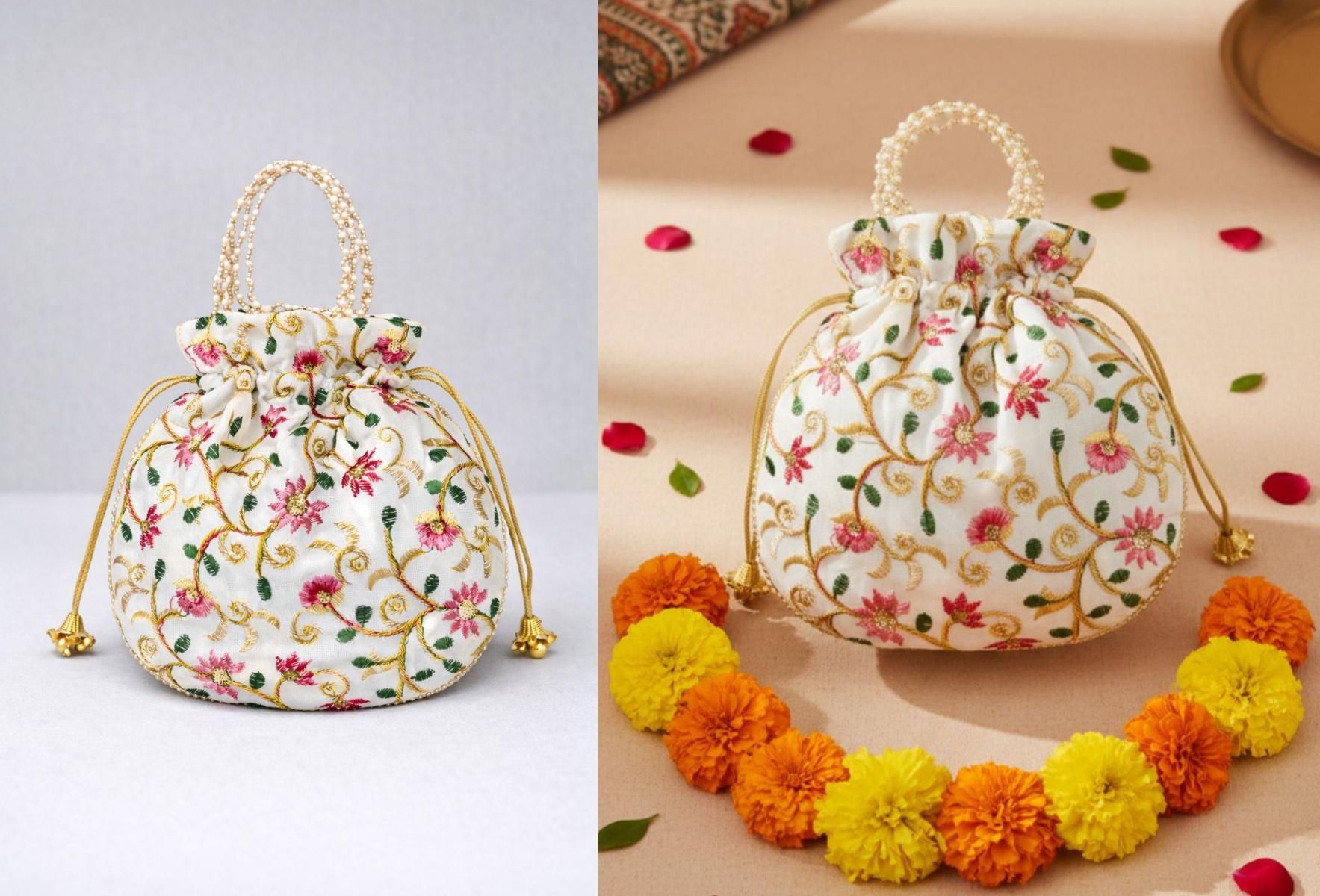 Girls White, White Potli-image-32