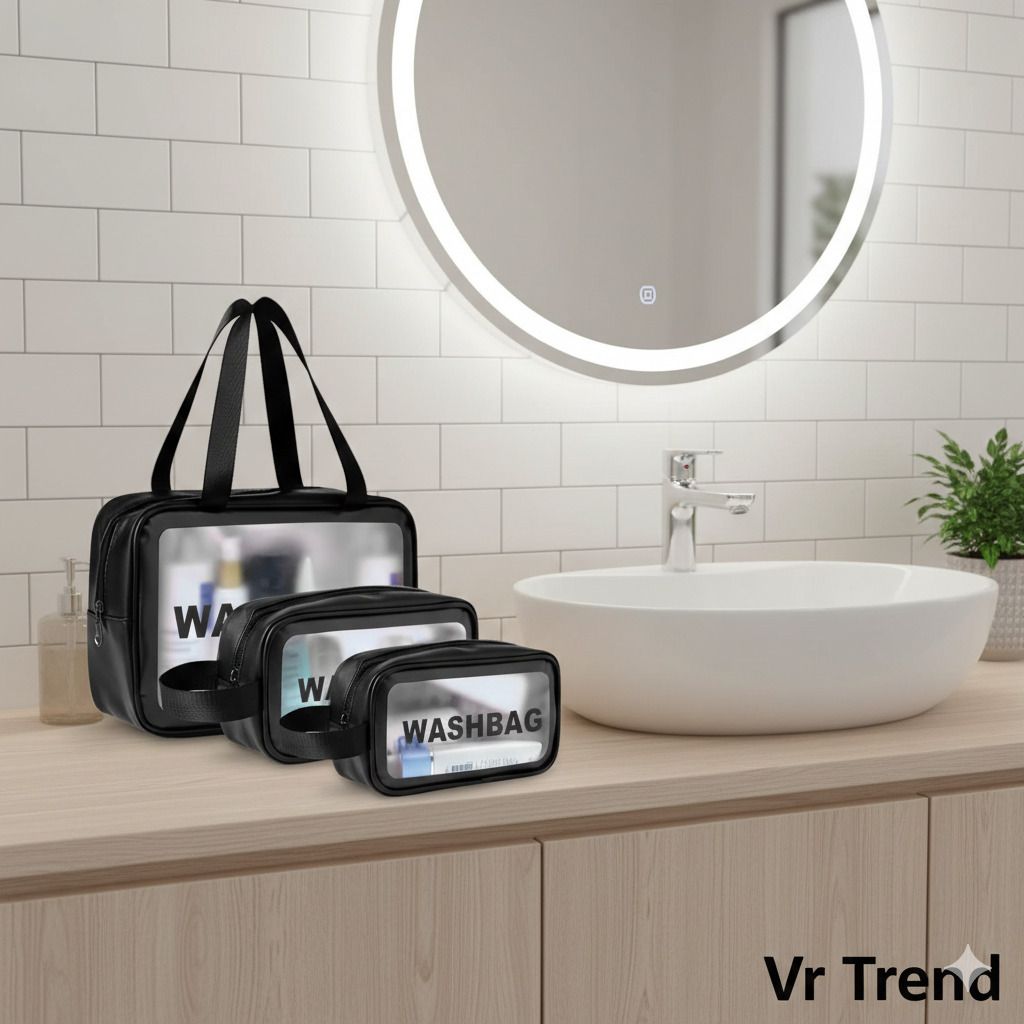 vrtrend Women Black Cosmetic Bag-picture-5