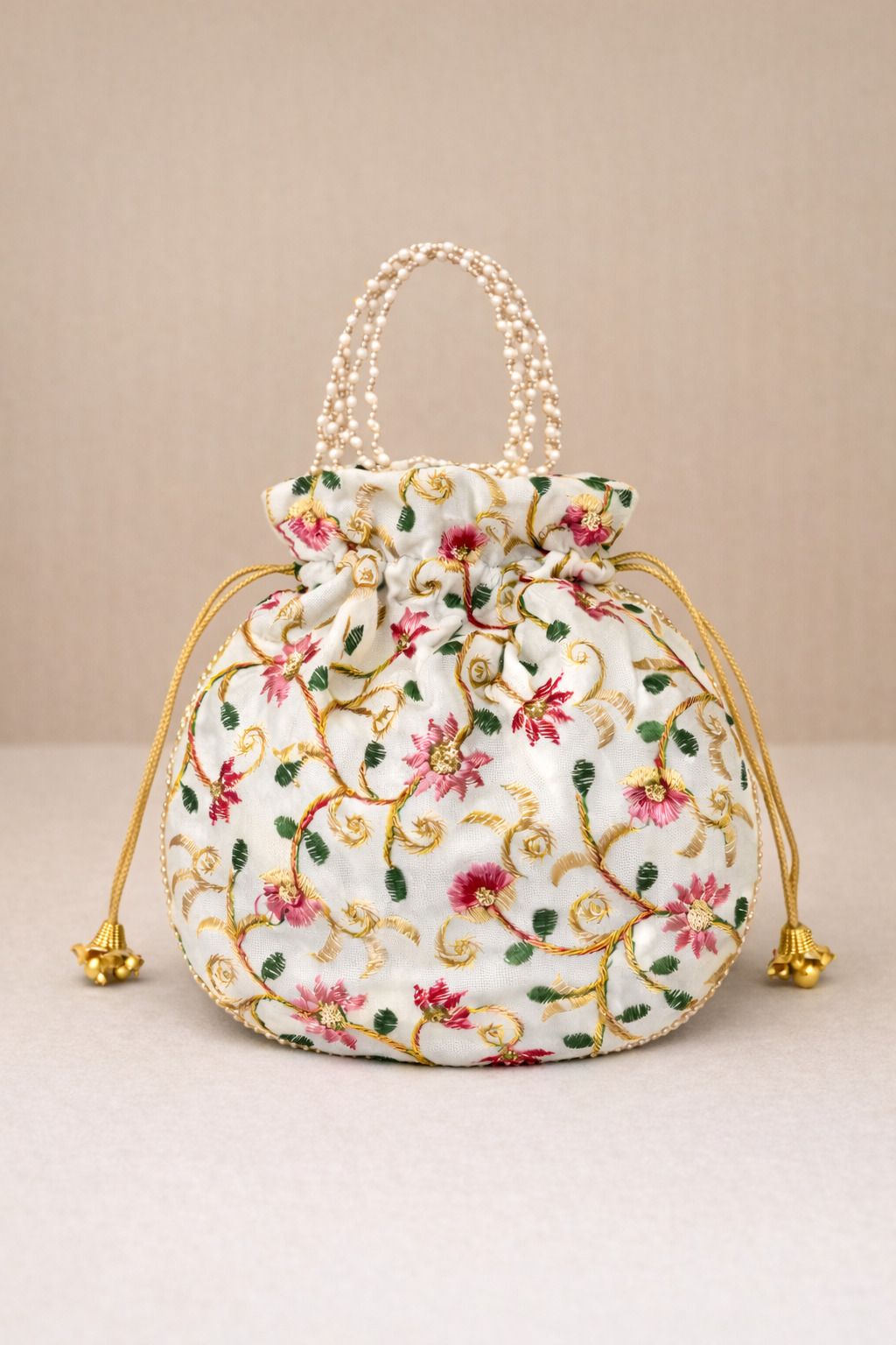 art n jewels Women White Potli-picture-30