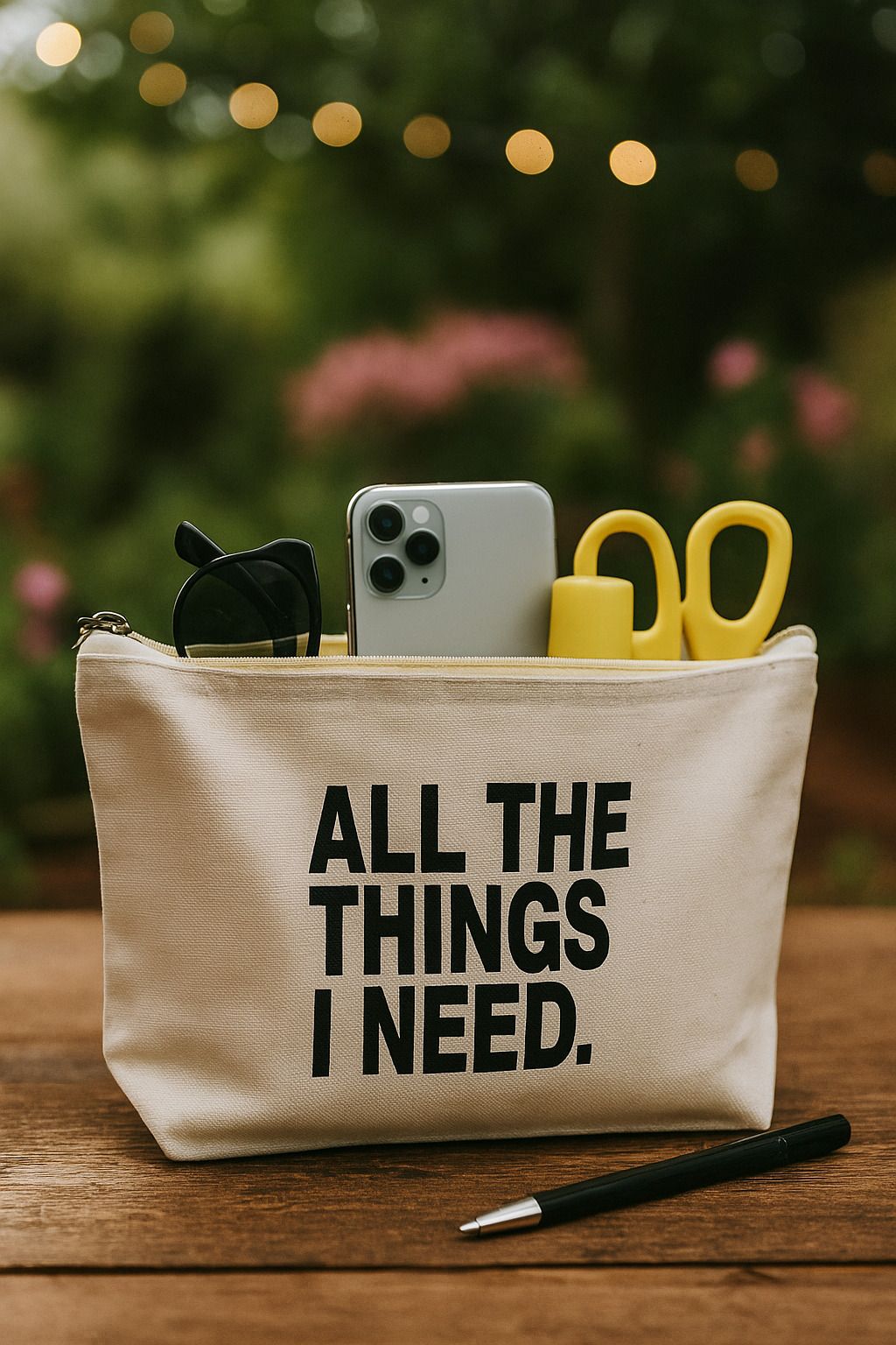 Girls Beige Cosmetic Bag