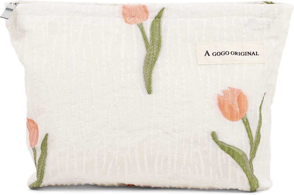 Women White Cosmetic Bag-image-31