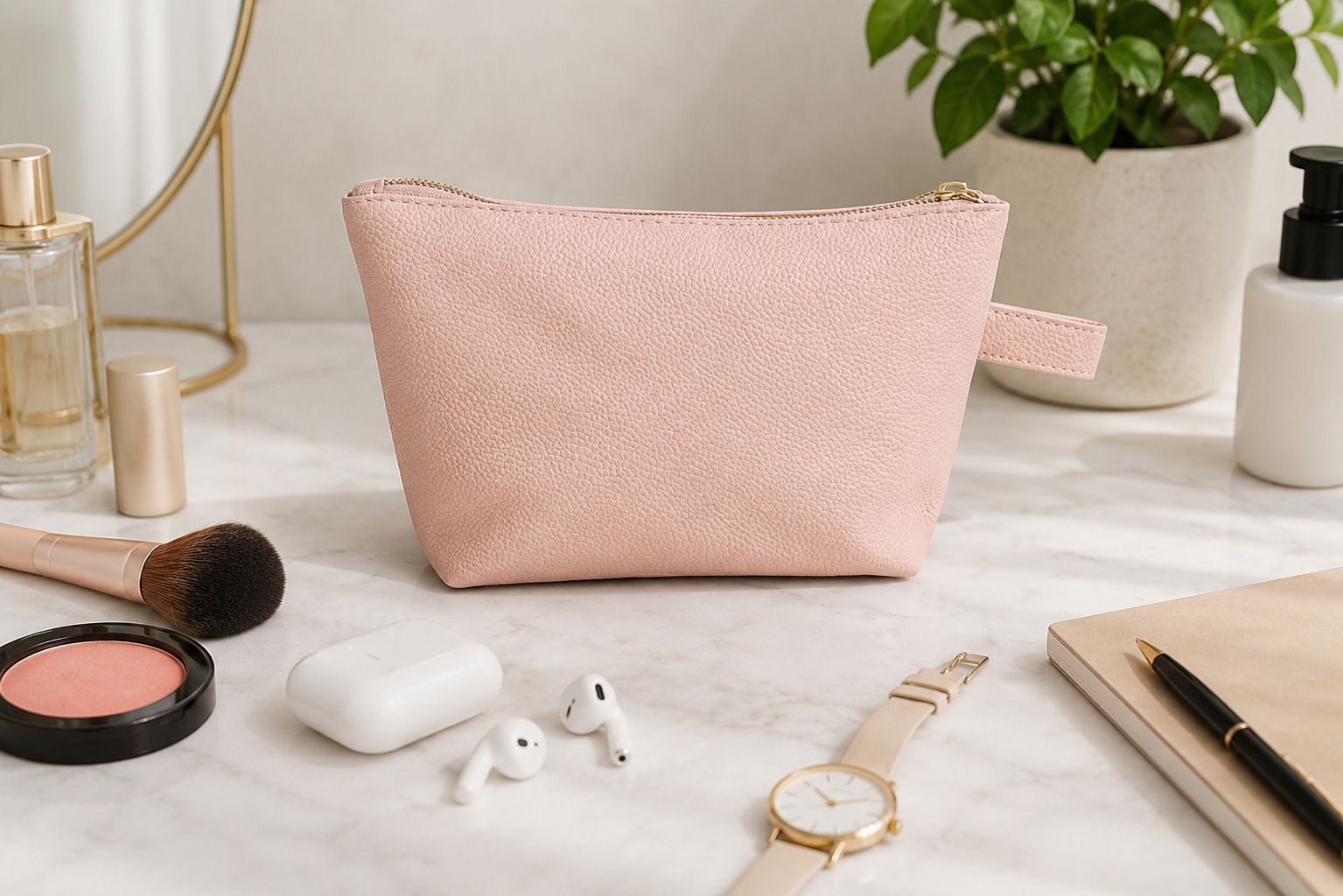 oyshome Women Pink Cosmetic Bag-picture-6