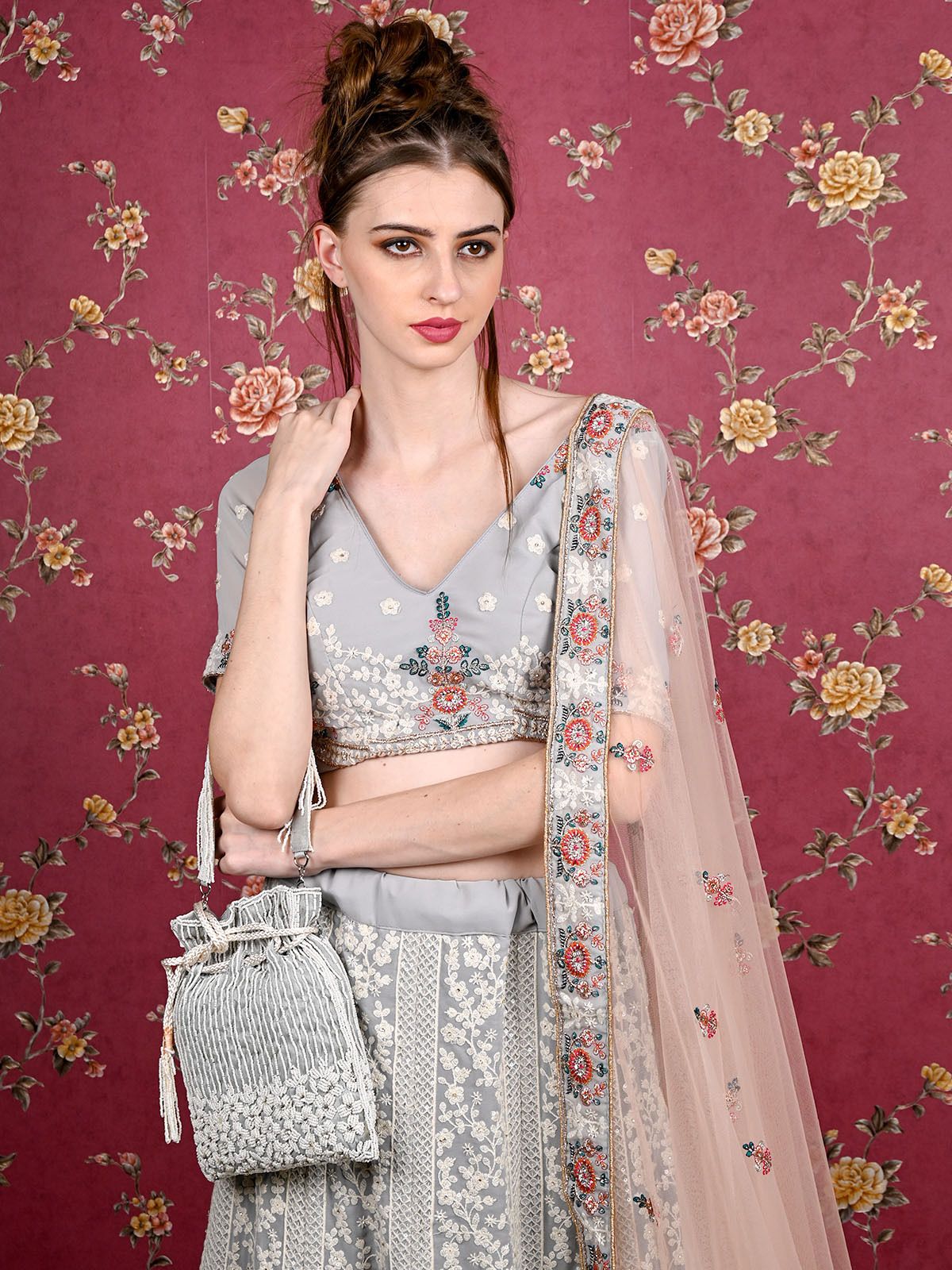 odette Women Grey Potli-picture-11
