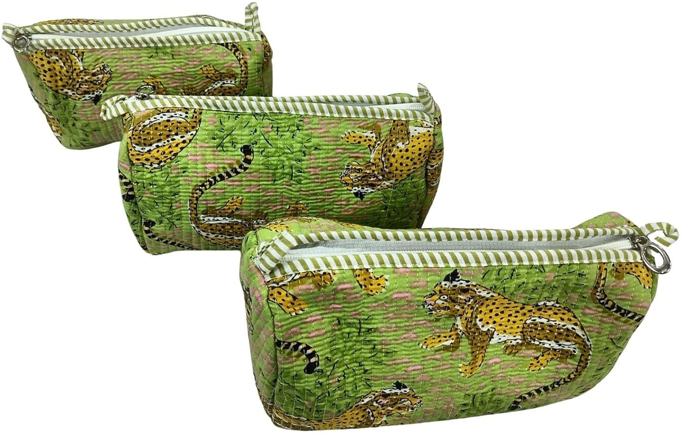 Women Green Cosmetic Bag-image-2