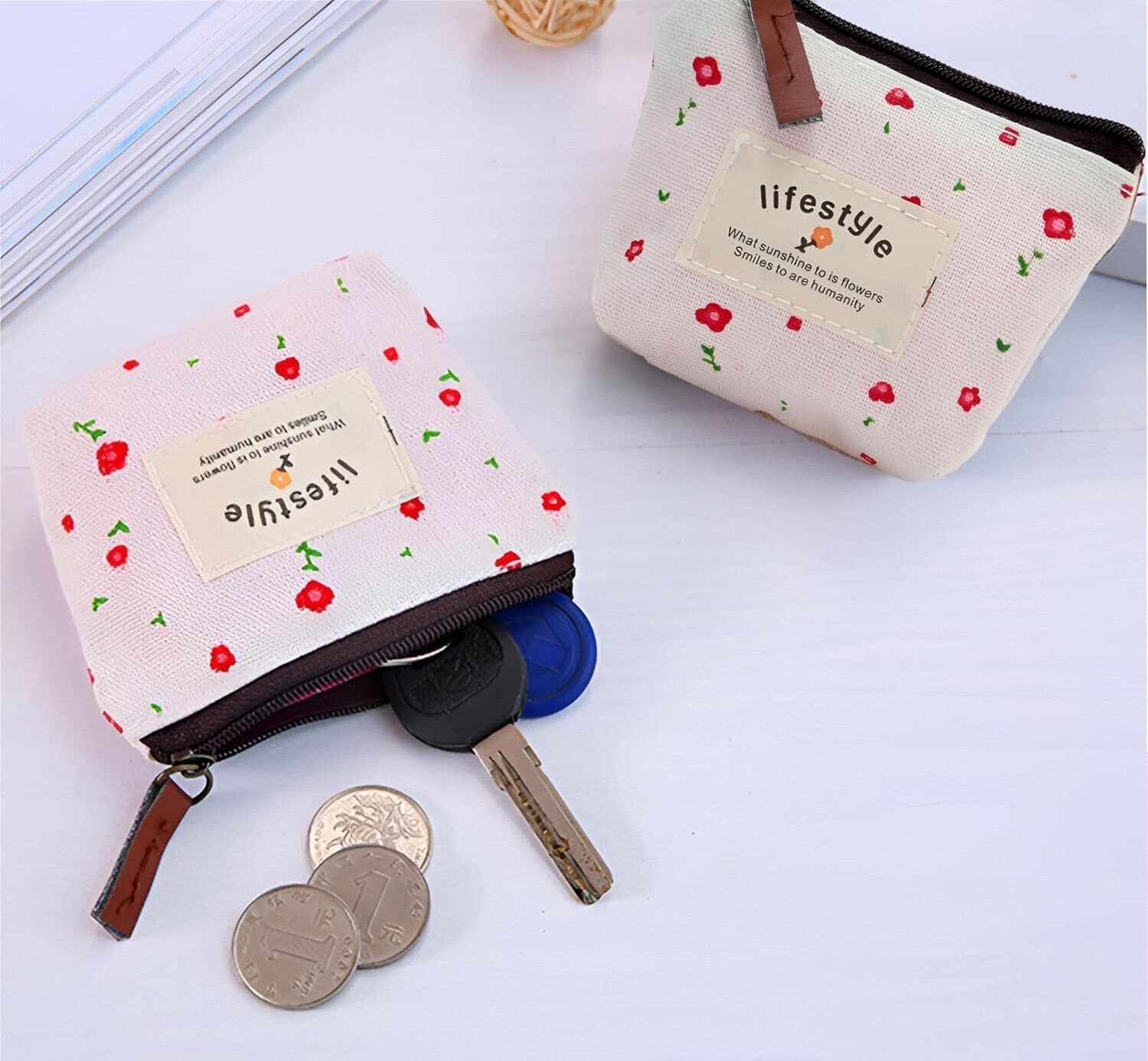 Women White Coin Purse