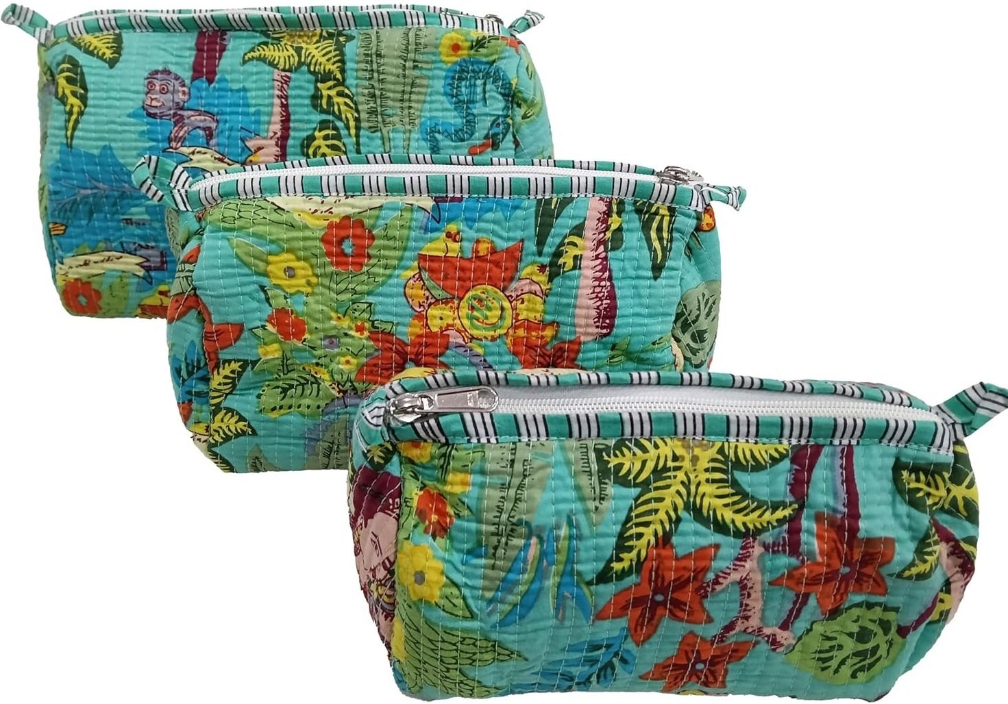 raj hanicrafts Women Green Cosmetic Bag-picture-51