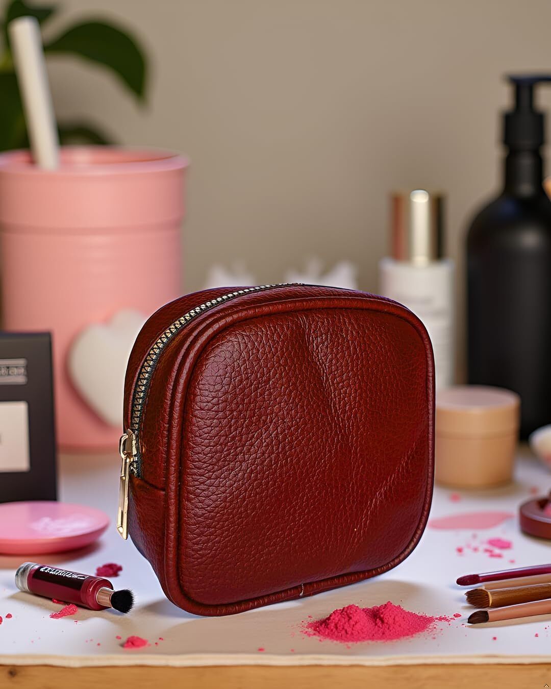 oyshome Women Tan Coin Purse-picture-2