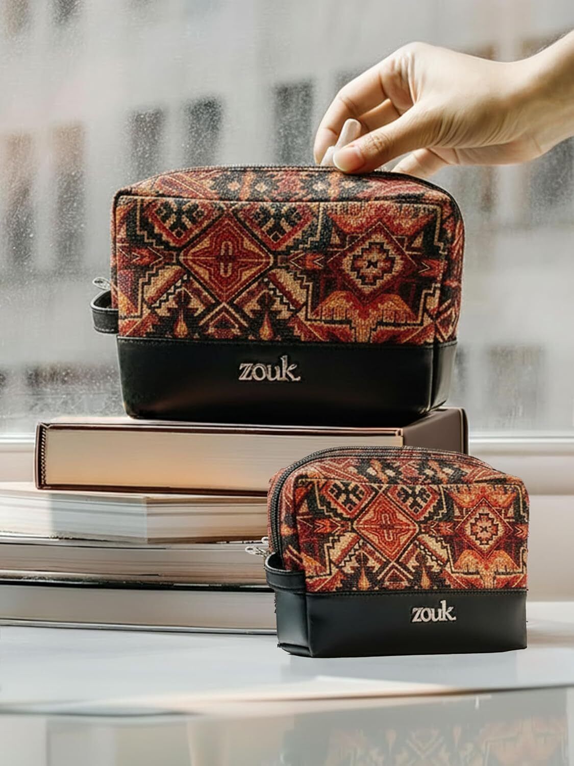 Women Red Cosmetic Bag-image-28
