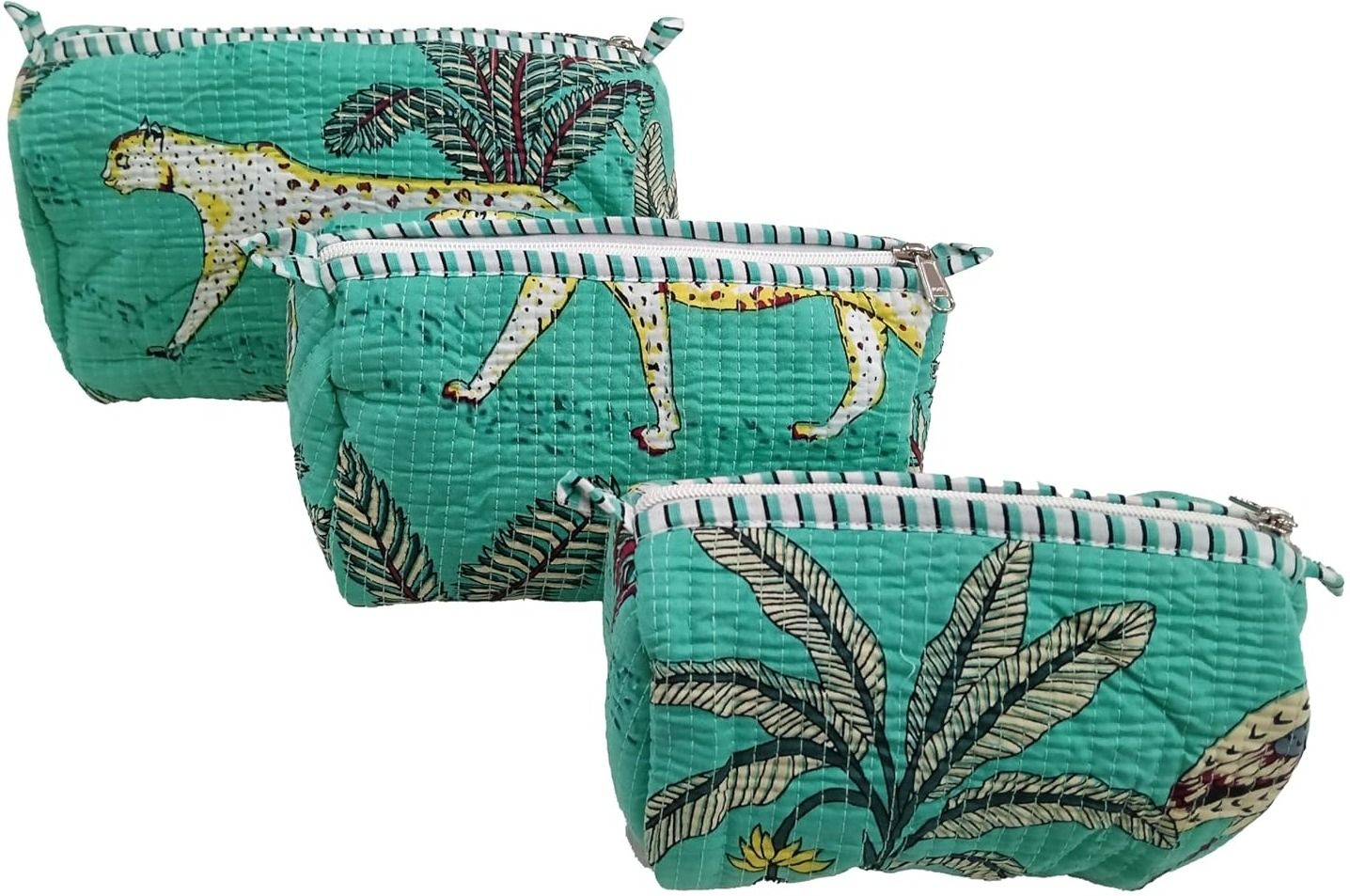 raj hanicrafts Women Green Cosmetic Bag-picture-44