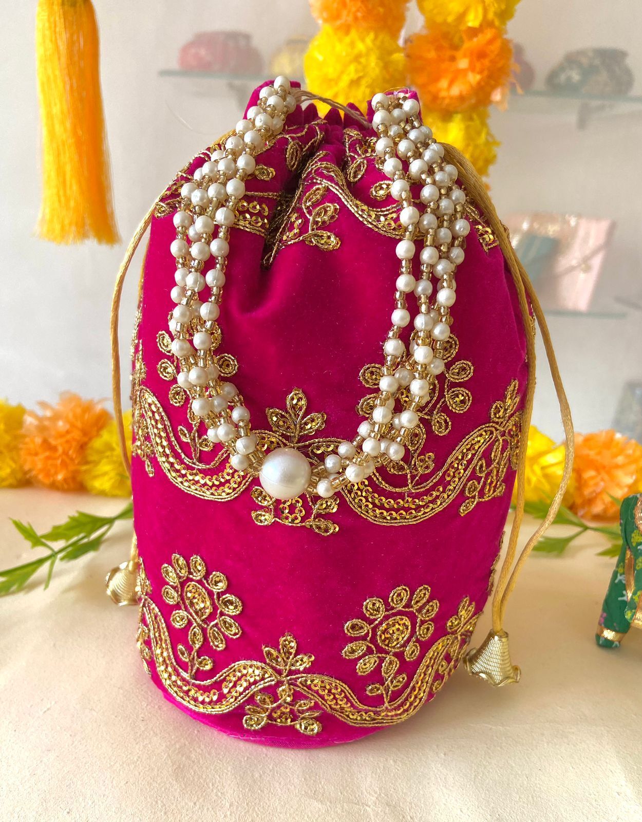 Women Pink Potli