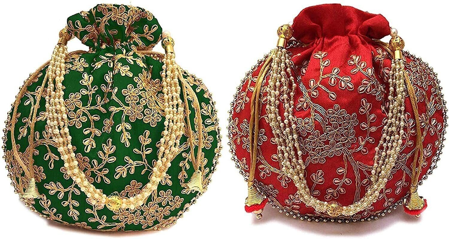 Women Green, Red Potli-image-43