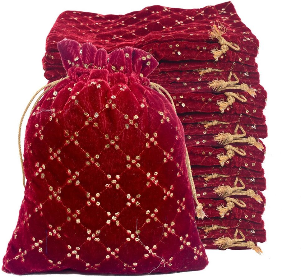 Women Maroon Potli-image-40
